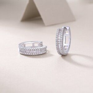 Certified Moissanite Diamond 925 Silver Light Braided Earrings